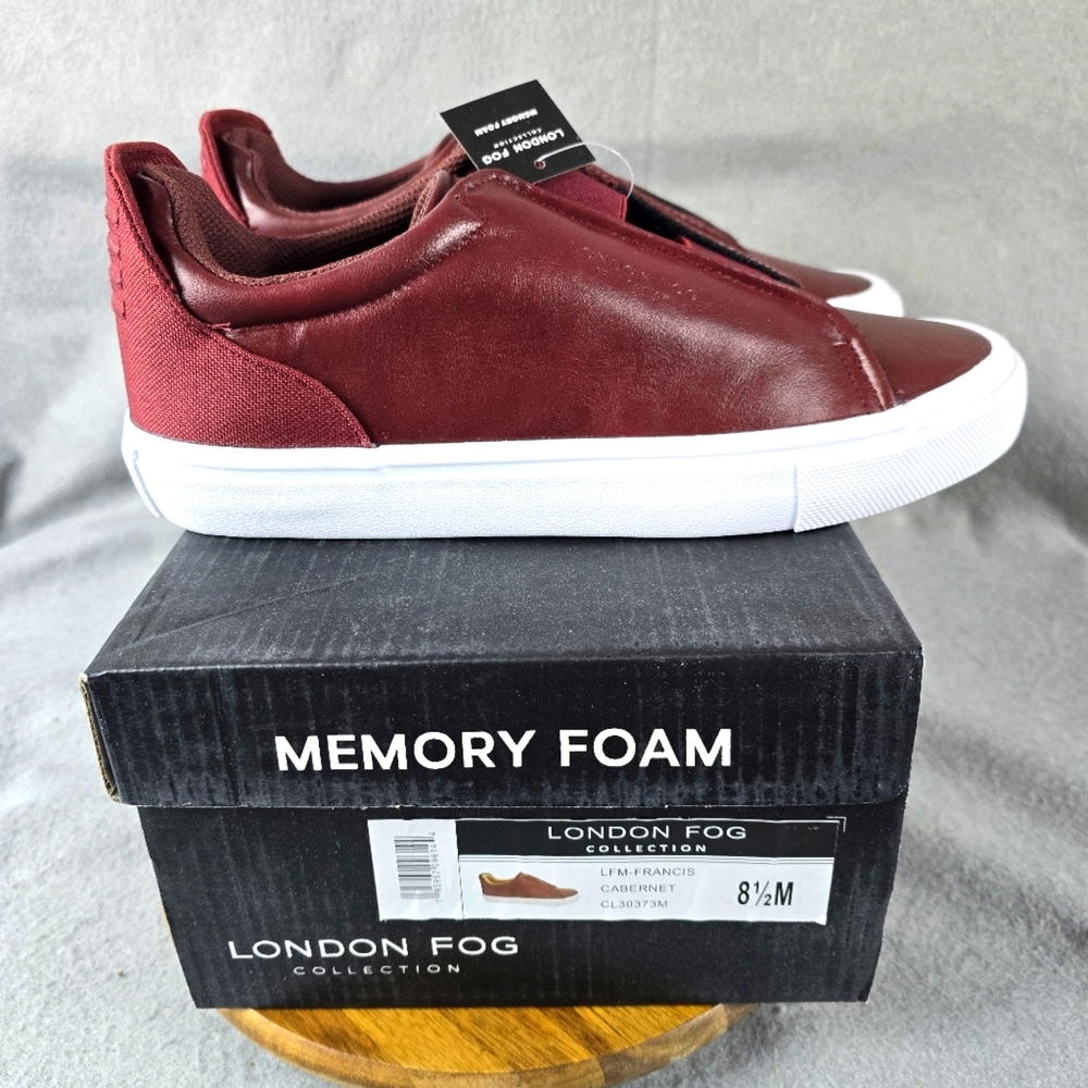 New London Fog CL30373M slip-on shoes in cabernet color are designed for men in.